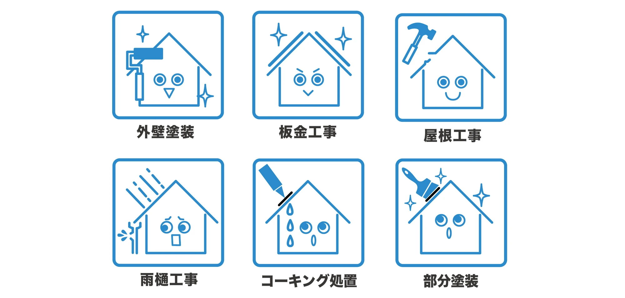外壁工事の種類